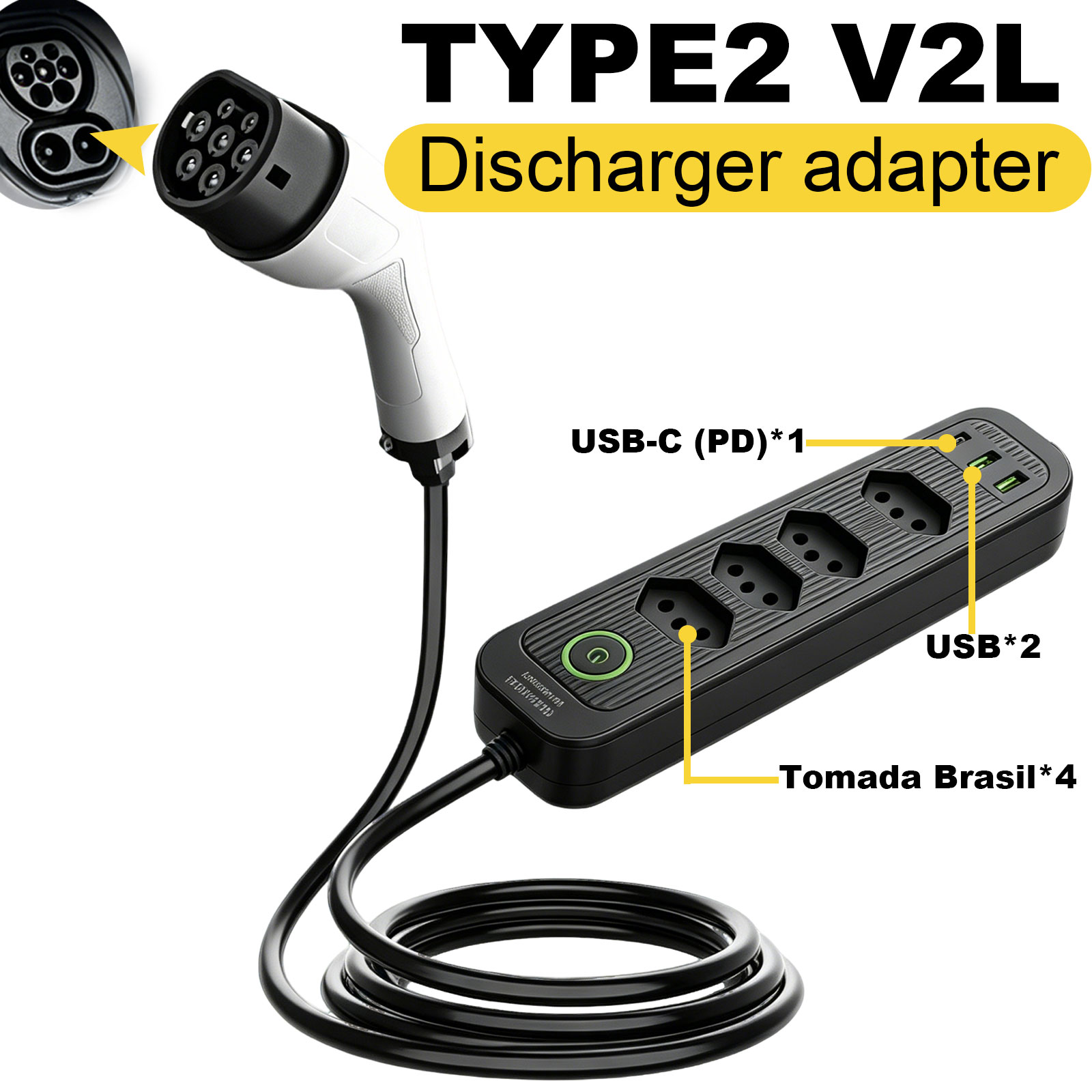 Outdoor Power Adapter - Adaptor Pengisian Daya Tipe 2 V2L