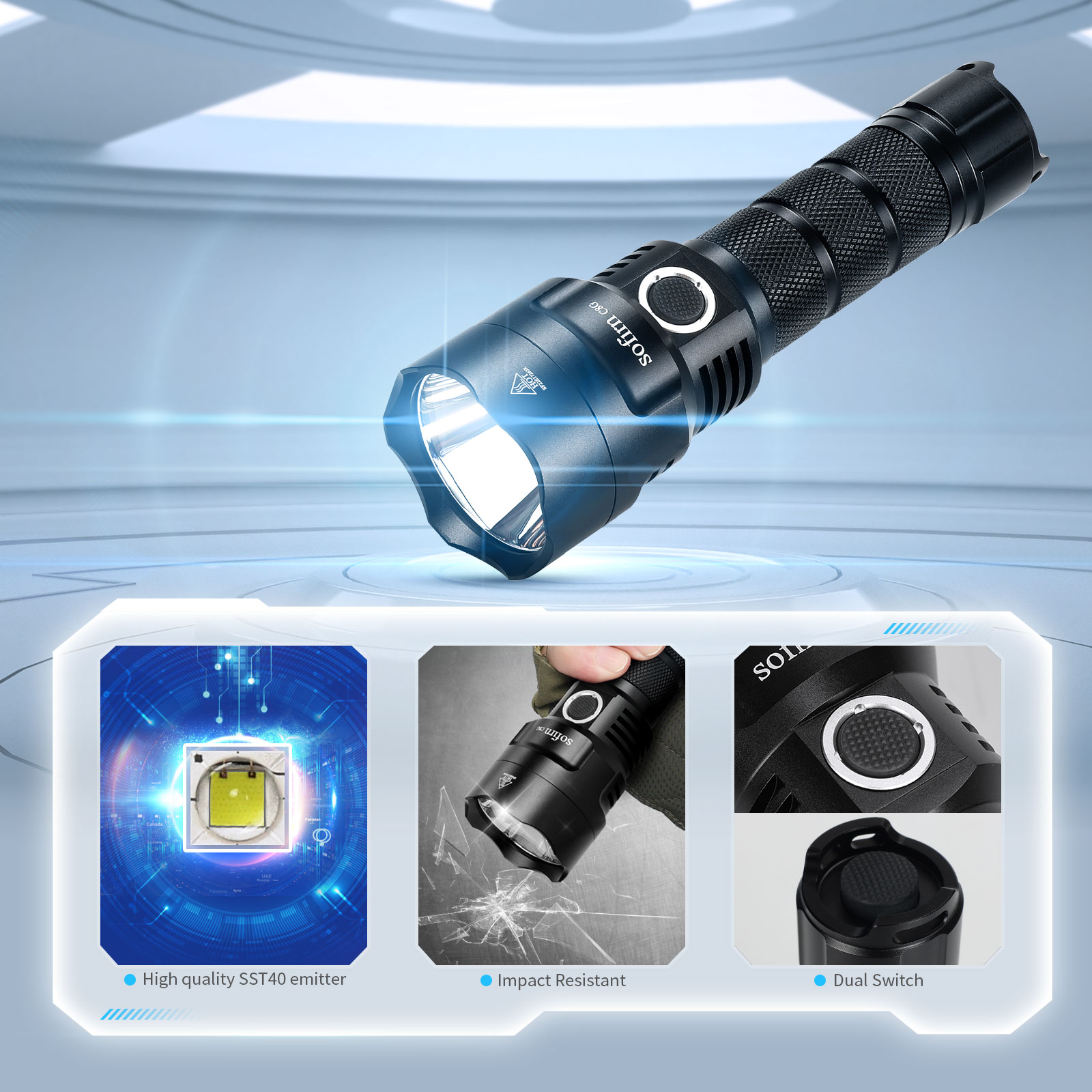 Outdoor Power Group - SOFIRN C8G Senter LED Kuat 21700