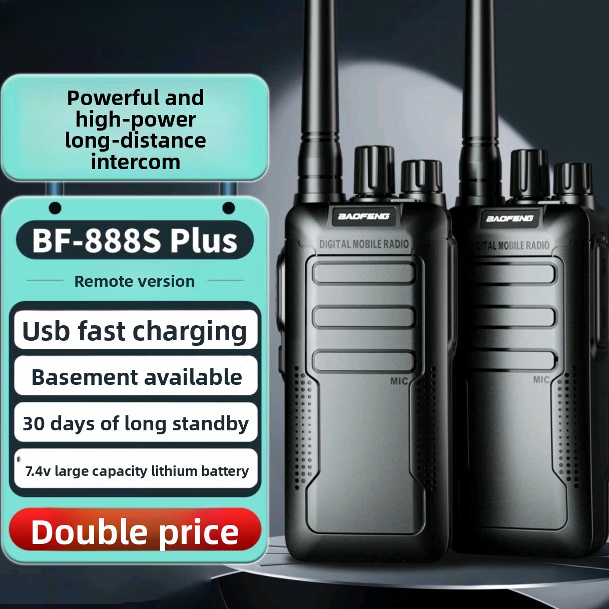 Outdoor Power Plus - Walkie Talkie Profesional Baofeng BF-888S Plus,