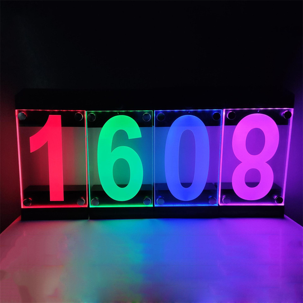 Outdoor Power Number - Lampu Tanda Nomor Rumah Warna RGB