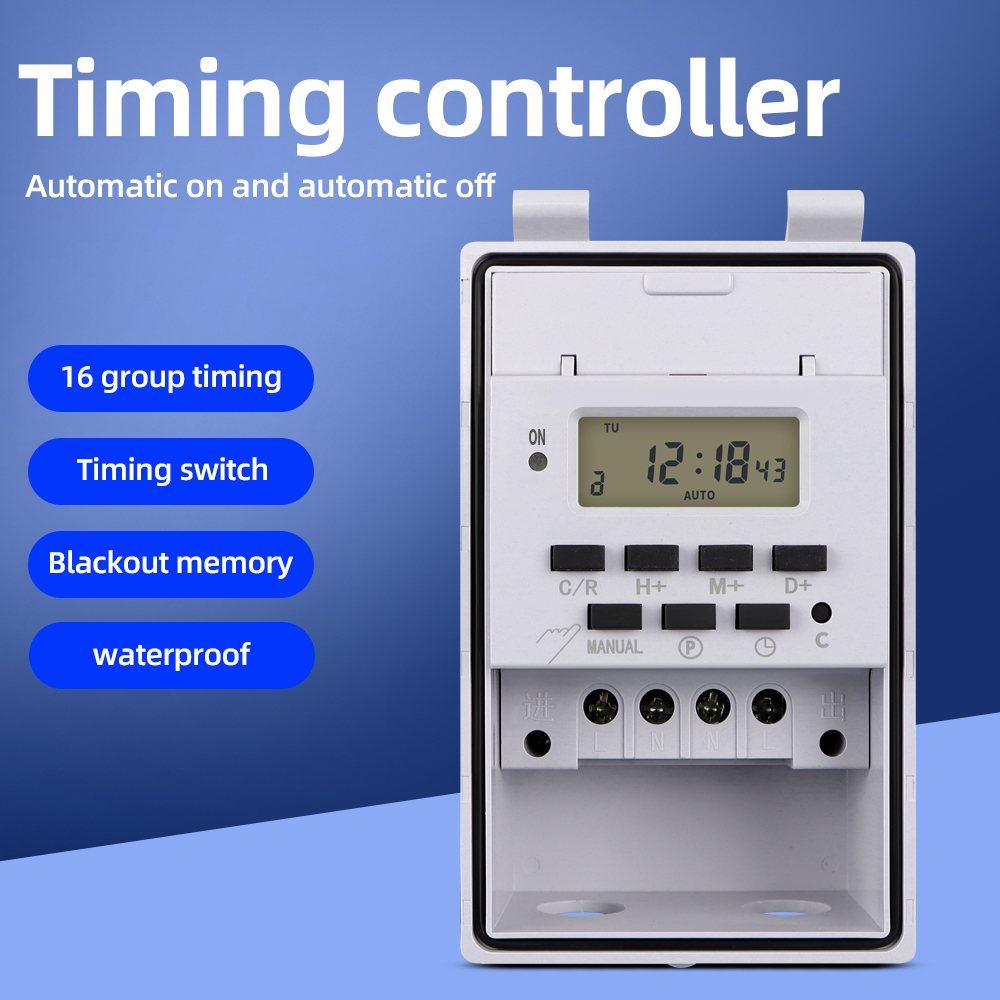 Outdoor Power Timer - Timer Switch 30A daur ulang mingguan