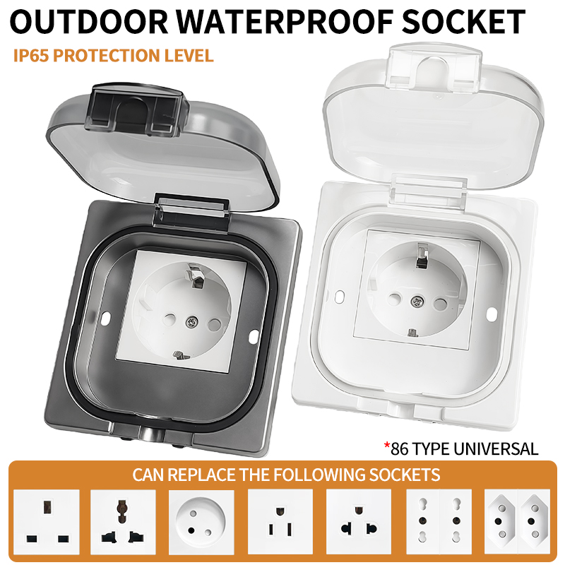 Outdoor Power Plus - Stopkontak Luar Ruangan Tahan Air IP65,