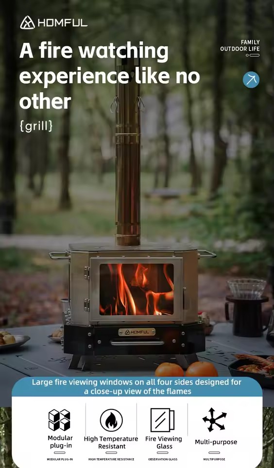 Kompor Kayu Bakar Portabel HOM - Outdoor Kitchen Power Burner ulasan dan harga