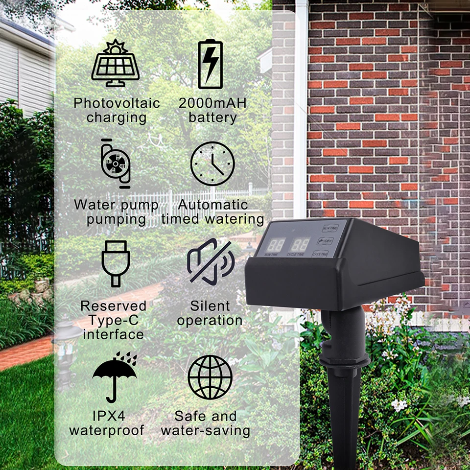 Timer Irigasi Tenaga Surya Bar - Outdoor Power Timer ulasan dan harga