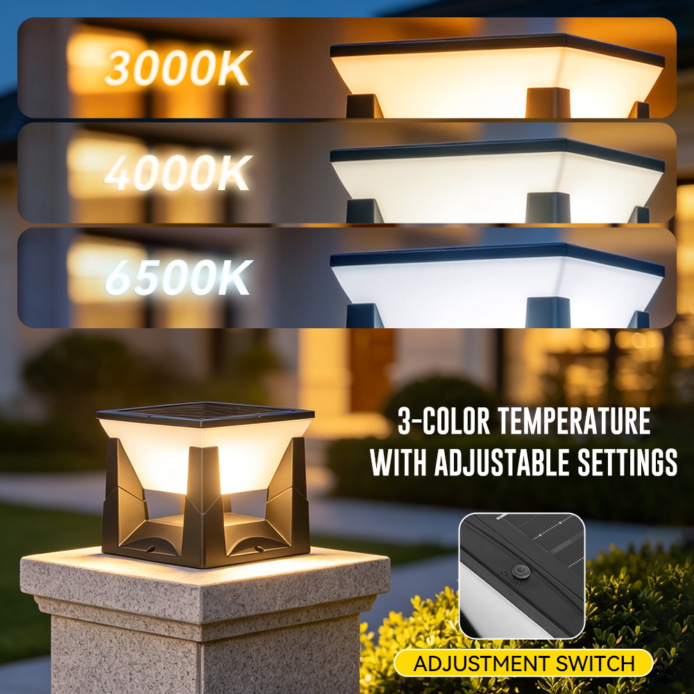 Lampu Tiang Tenaga Surya 3 War - Outdoor Power Post ulasan dan harga