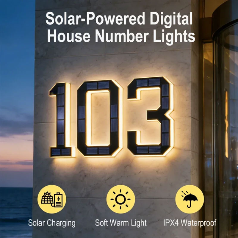 Papan Nomor Rumah Tenaga Surya - Outdoor Power Number ulasan dan harga