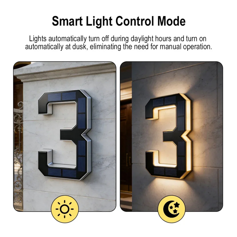 Papan Nomor Rumah Tenaga Surya - Outdoor Power Number ulasan dan harga