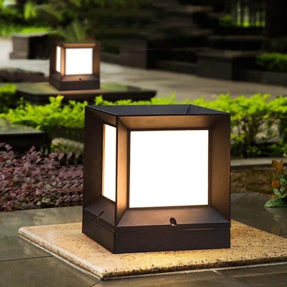 Lampu Tiang LED E27 Modern unt - Outdoor Power Post ulasan dan harga