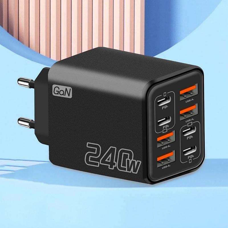 Pengisi Daya USB C GaN 240W 8  - Outdoor Usb Power Adapter ulasan dan harga