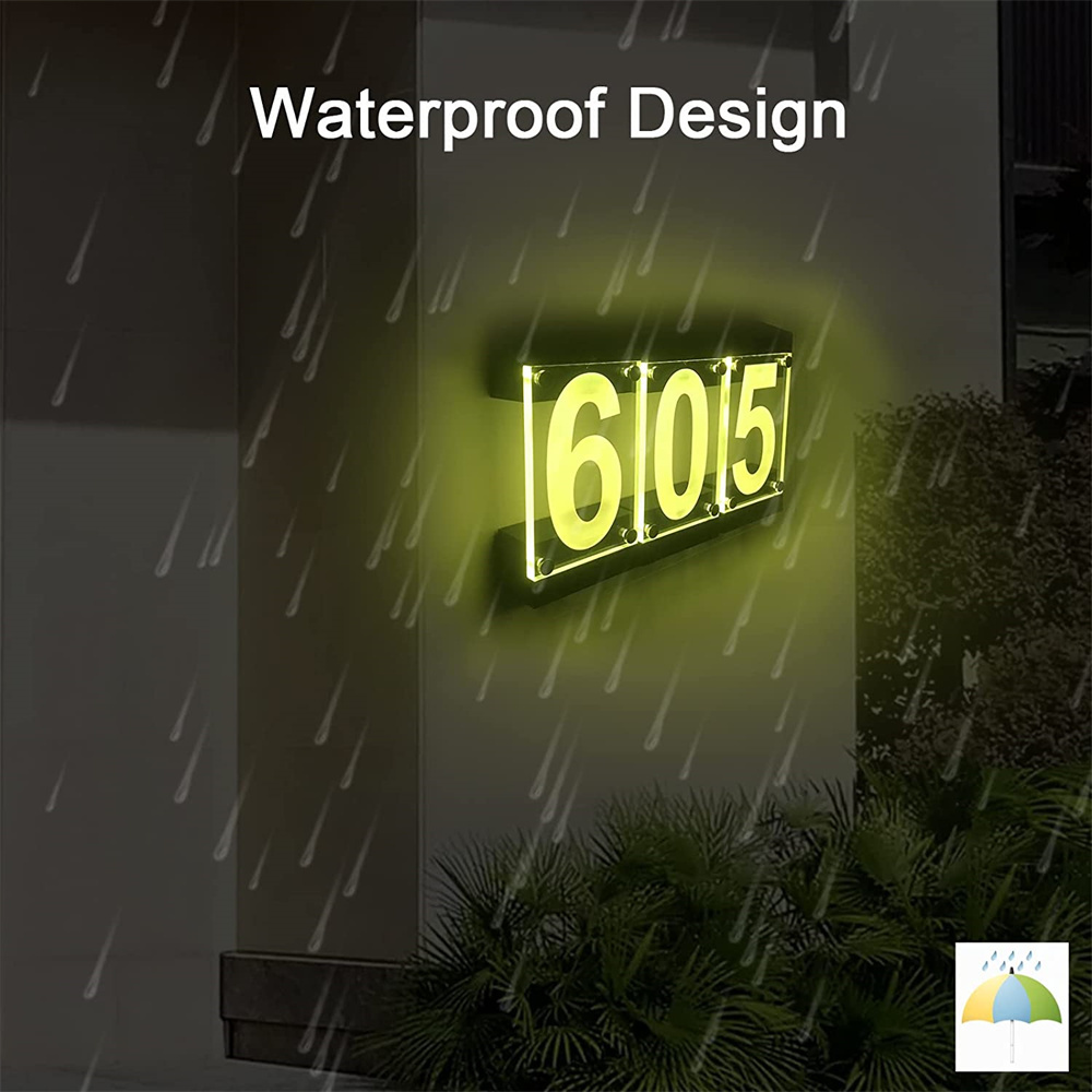 Lampu Tanda Nomor Rumah Warna  - Outdoor Power Number ulasan dan harga