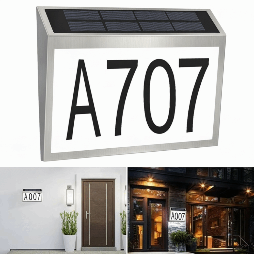 Lampu Nomor Rumah LED Tenaga S - Outdoor Power Number ulasan dan harga