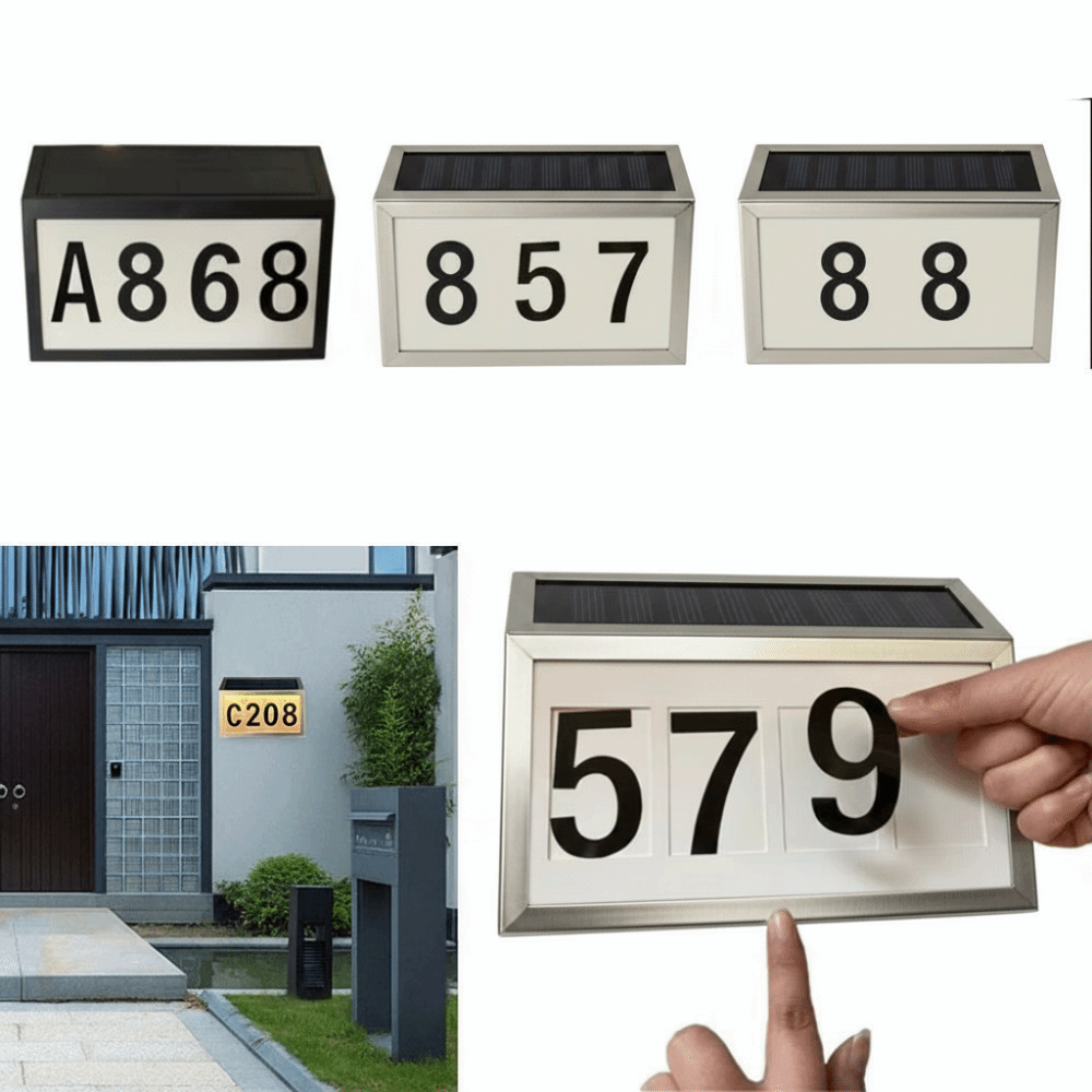 Lampu Nomor Rumah LED Tenaga S - Outdoor Power Number ulasan dan harga