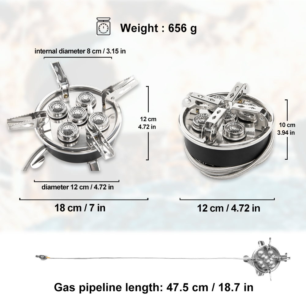 Layar Lebar kompor Gas 5 dalam - Outdoor Kitchen Power Burner ulasan dan harga