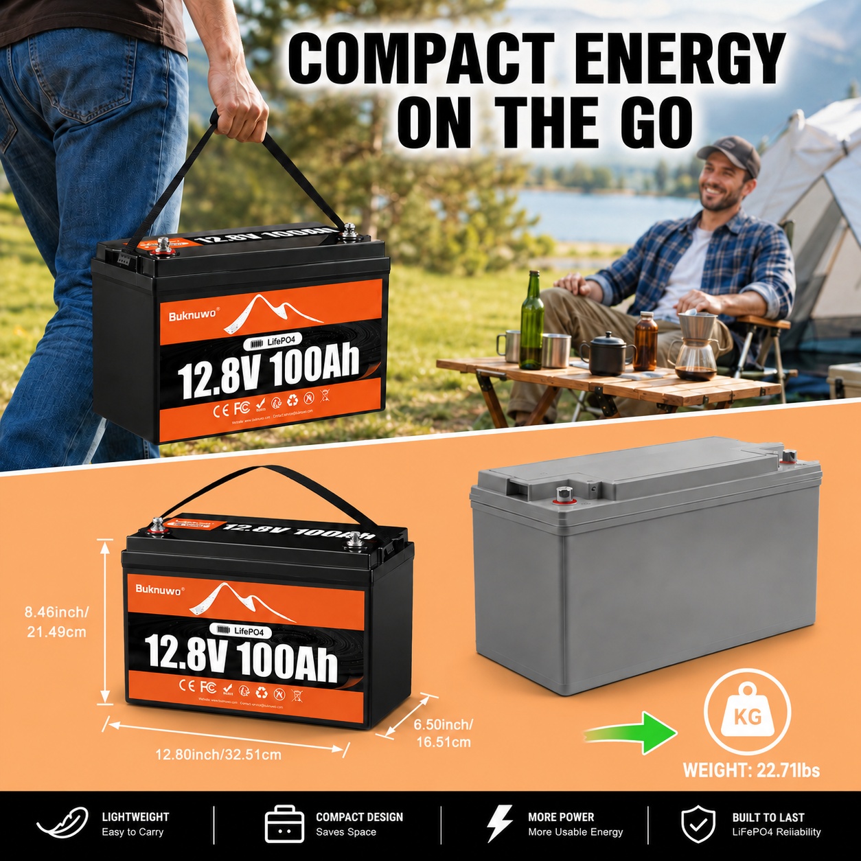 Baterai LiFePO4 Buknuwo 12V/12 - Outdoor Power Group ulasan dan harga