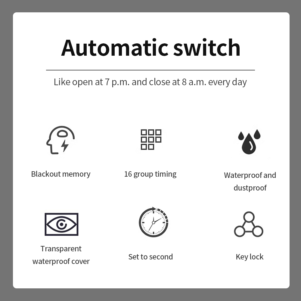 Timer Switch 30A daur ulang mi - Outdoor Power Timer ulasan dan harga