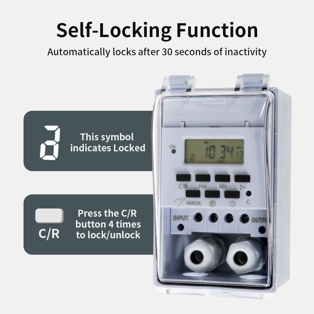 Saklar Timer TNCE 30A, Pengont - Outdoor Power Timer ulasan dan harga
