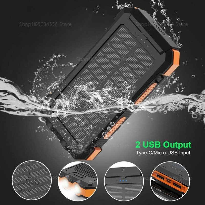 Power Bank Tenaga Surya 20000m - Outdoor Power Number ulasan dan harga